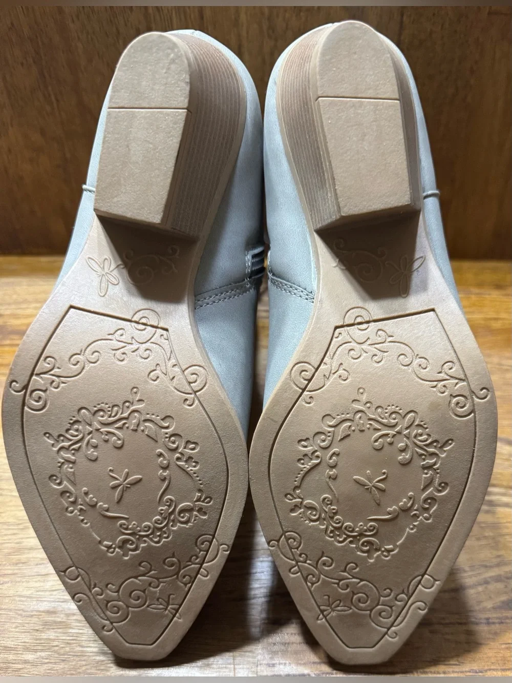 Women's Grey Suede Western Ankle Boots